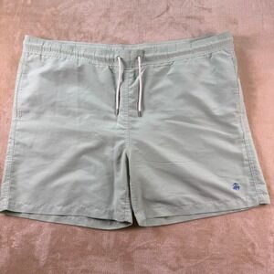 Brooks Brothers Mens Swim Trunks‎ Shorts L Green Drawstring Back Pocket